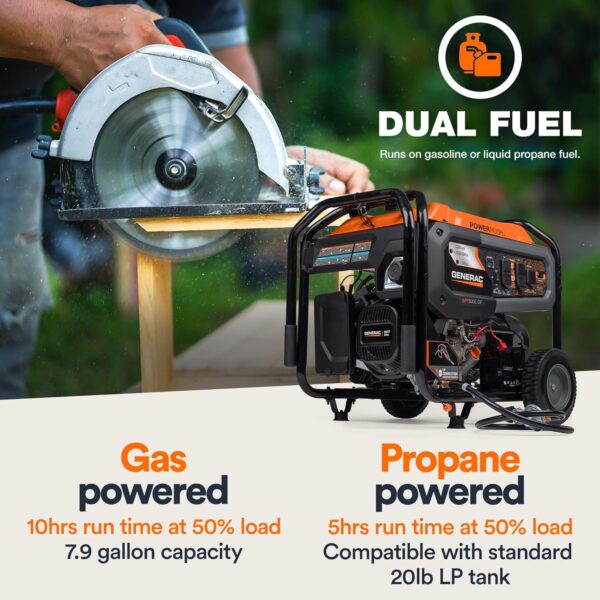 Generac 7500 Watt Dual Fuel Generator 3