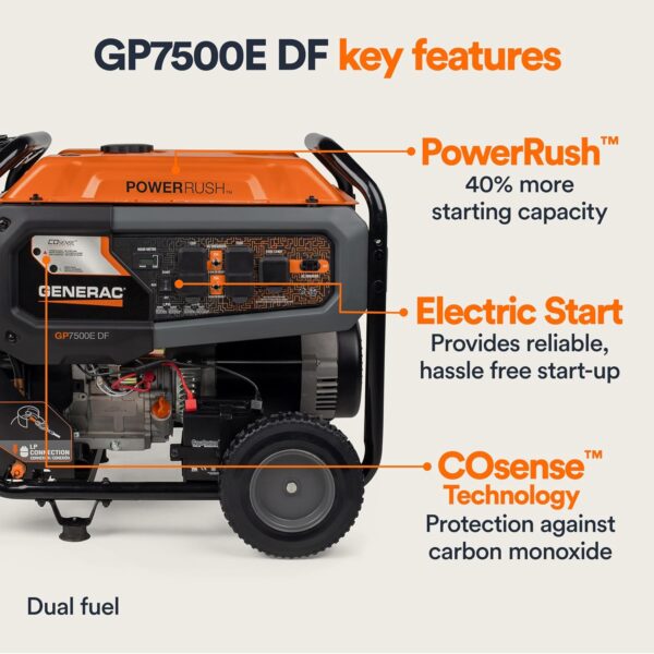 Generac 7500 Watt Dual Fuel Generator 4