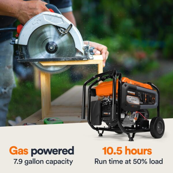 Generac 7715 GP8000E 8000Watt Gas-Powered Portable Generator 3