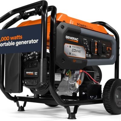 Generac 7715 GP8000E 8000Watt Gas-Powered Portable Generator