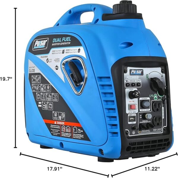 Pulsar 2200W Portable Dual Fuel Inverter Generator 3