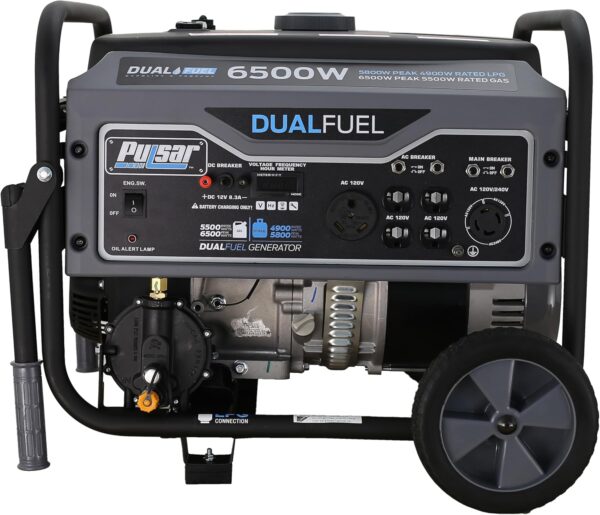 Pulsar 6500 watt Portable Gas and LPG Dual Fuel Generator