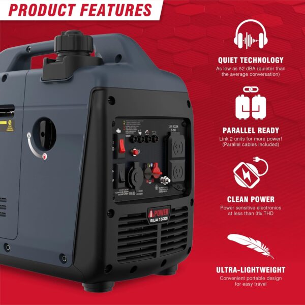 A-iPower 1500 Watt Inverter Generator -2