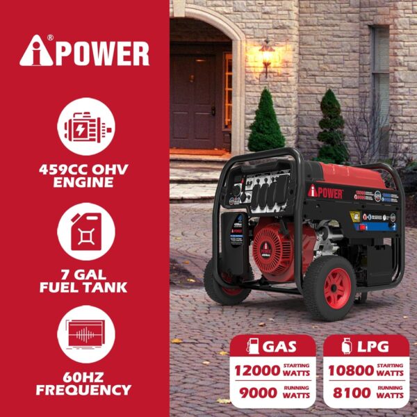 A-iPower SUA12000ED 12000 Watt Portable Generator -2