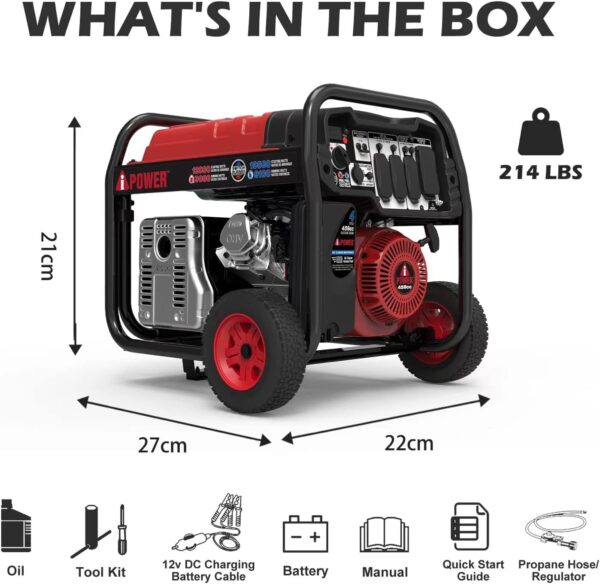 A-iPower SUA12000ED 12000 Watt Portable Generator -3