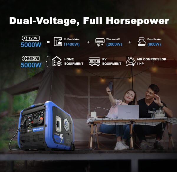 DK DK5000iE 5000W Gas Inverter Generator -2