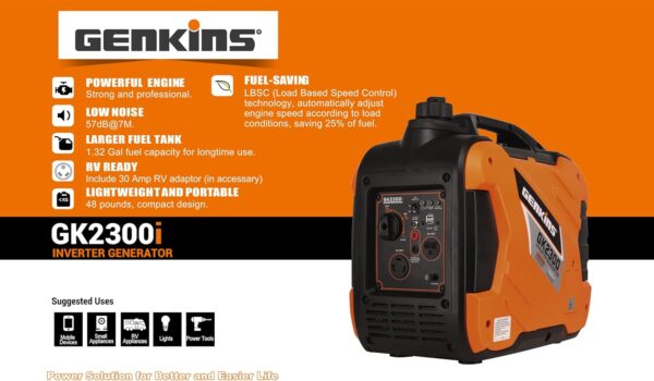 Genkins 2300 Watt Portable Inverter Generator -2