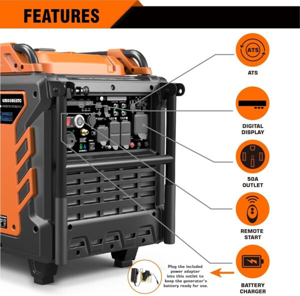 genmax gm10500ietc tri fuel inverter generator -2